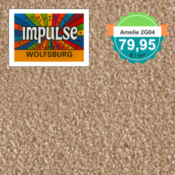 Vorwerk Amelie 2G04 curry – Velours Teppichboden 4 m – mit Preisangabe auf dem Bild